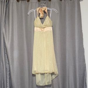 Small yellow semi-formal dress